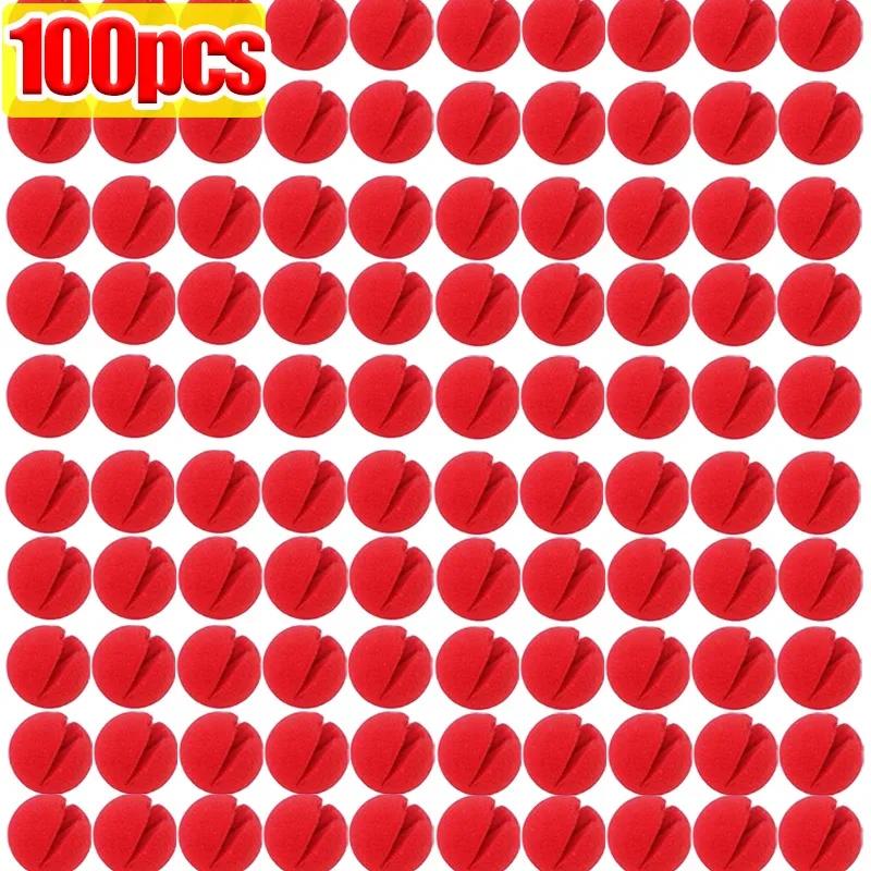 200/1 pièce Nez de Clown Rouge Bricolage Boules Éponge Mousse Accessoires Déguisement Cosplay Performance Cirque Amusante Fête Halloween Fournitures de Décoration