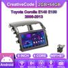Android Car-Play Car Radio For Toyota Corolla E140 E150 2006-2013 Multimedia Player Head Unit Stereo GPS Navigation BT WIFI,2+64GB