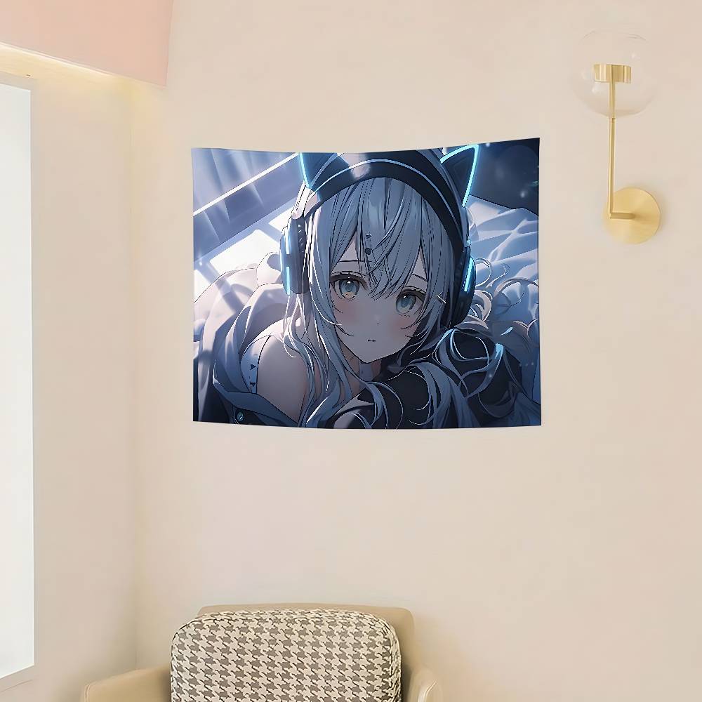 Gaming Anime Girls Flag Banners Garage Car Tapestry Flag Garage Outdoor Decor Bedroom