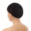 Adjustable Strap Mesh Hair Net Turban Hat Crochet Hair Snood Fashion Black Wig Caps  Women