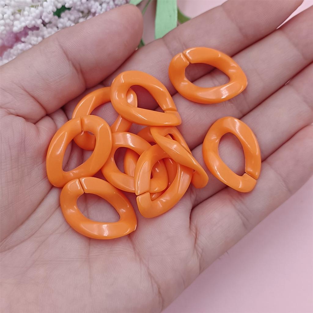 50Pcs 17*24mm Jewelry Making Loose Beads DIY Findings Twist Chain Wholesale Necklace Bracelet Pendant Keychain