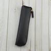 Pu Leather Pen Holder Brass Snap Closure Fine Stitching Office School Use Gifts For Writers Students