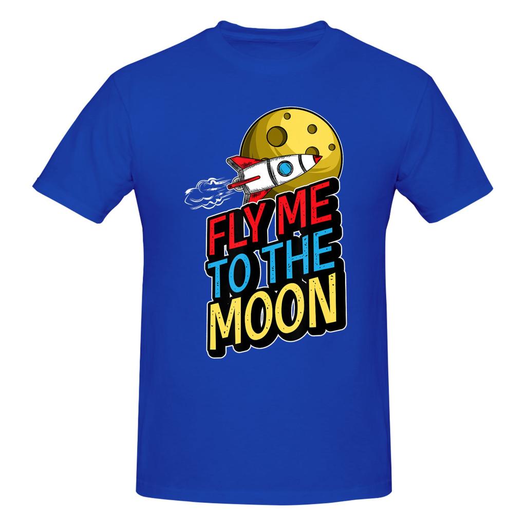 1 Piece Astronaut Funny Graphic 100 Cotton Tshirt Fly To The Moon Tees Tops For Unisex