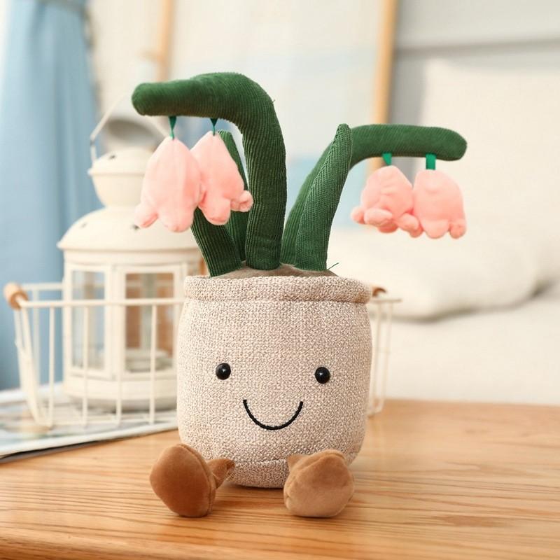 Simulation Plant Doll Daffodil Tulip Fun Potted Series Plush Toy Decorative Ornaments