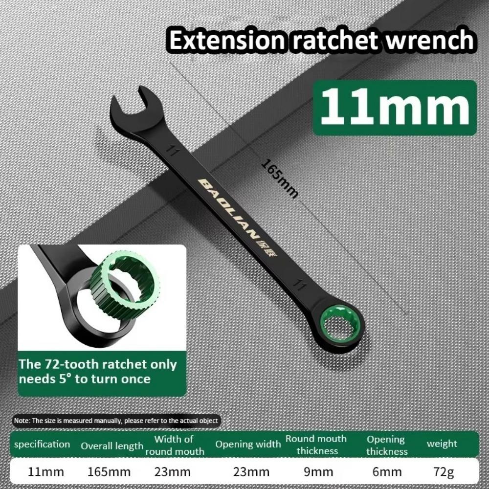 Portable 6-19MM Combination Wrench Open-end Dual-purpose Ratchet Spanner Manual Spanners Car Repair Tool