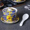 Casserole à double paroi en céramique Ru Han avec motif Perle du Dragon