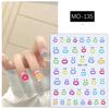 Mouth and Mouth Embossed Manicure Sticker Big Mouth Weird Eyes 3D Jelly Nail Sticker Smiling Face Expression Manicure Sticker