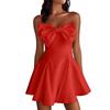 Damen Modisches, Elegantes, Sexy, Figurbetontes, Schleife, Krawatte Trägerloses Kurzes Kleid