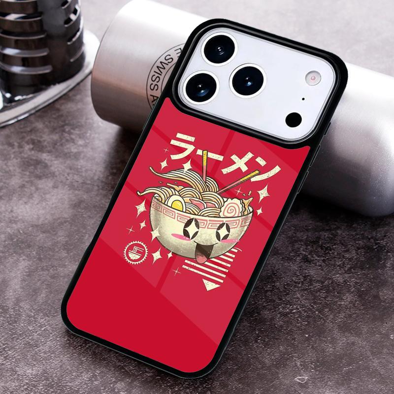 

Japanese Food Ramen Phone Case for iPhone 17 16 15 Pro Max Air 14 13 12 11 Plus Shockproof Cover iPhone 11 Pro Max