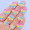 20 Stück Neue Mini Niedliche Glänzende Liebesherzen/Sterne Flache Rückseite Acryl Cabochons Scrapbooking DIY Schmuck Bastel-Dekorationszubehör
