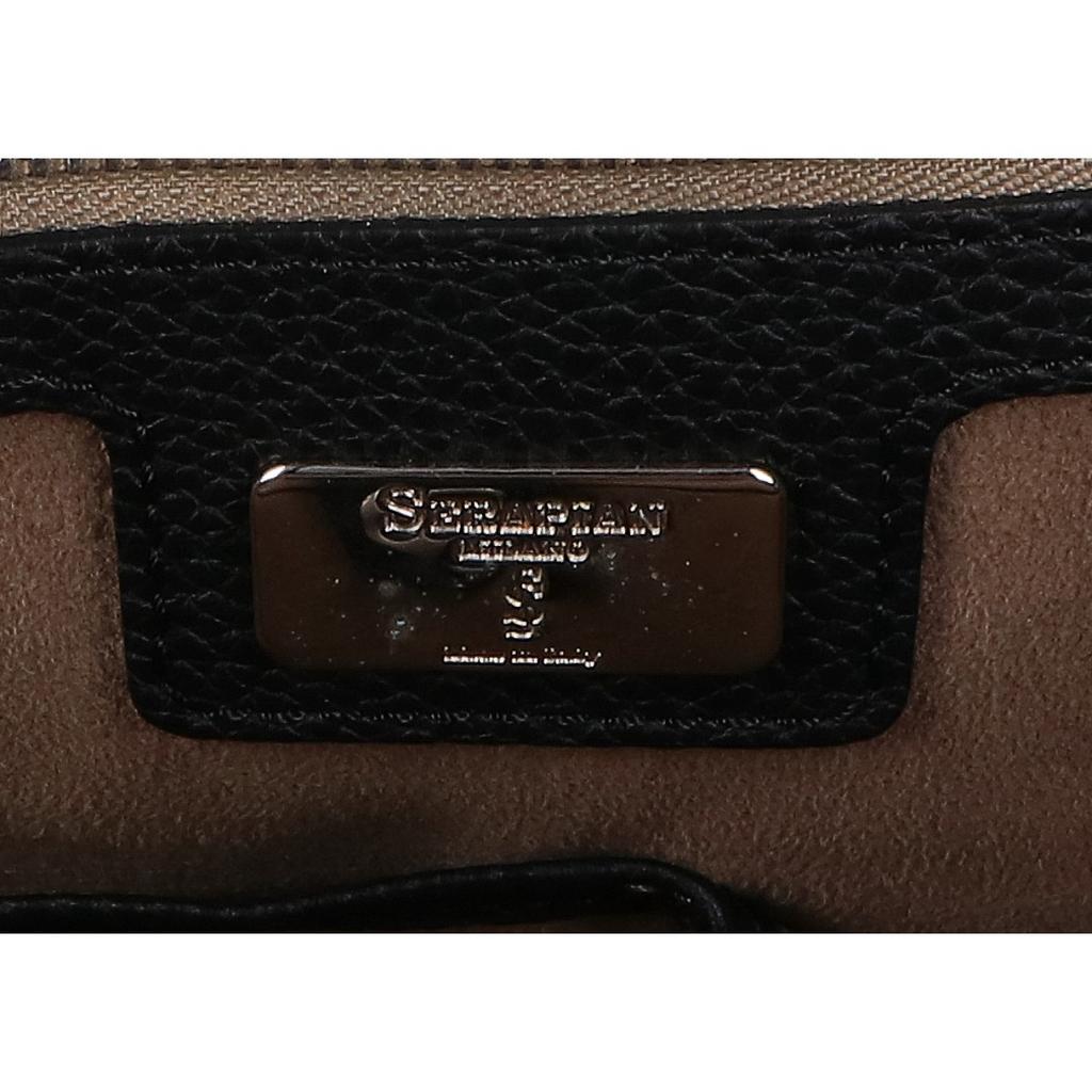 SERAPIAN CACHEMIRE Leder Slim Business Tasche Aktentasche schwarzGebraucht