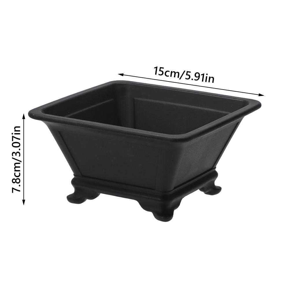Colorful Flowerpots Durable Thick Bonsai Tray Pots Simple Four Sided Basin  Gardening