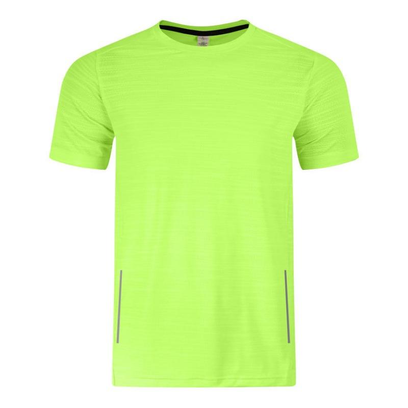 Men's Quick-Dry Athletic T-Shirt, Breathable Textured Crew Neck Short Sleeve Workout Top