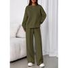 Fashion Casual Suit Solid Color Long-sleeved Sweater Zipper Trousers Two-piece Suit