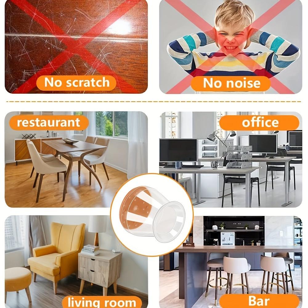 4pcs Chair Leg Floor Protectors, Silicone Chair Leg Covers, Small Floors Felt Pads Reduce Noise, Furniture Accessories