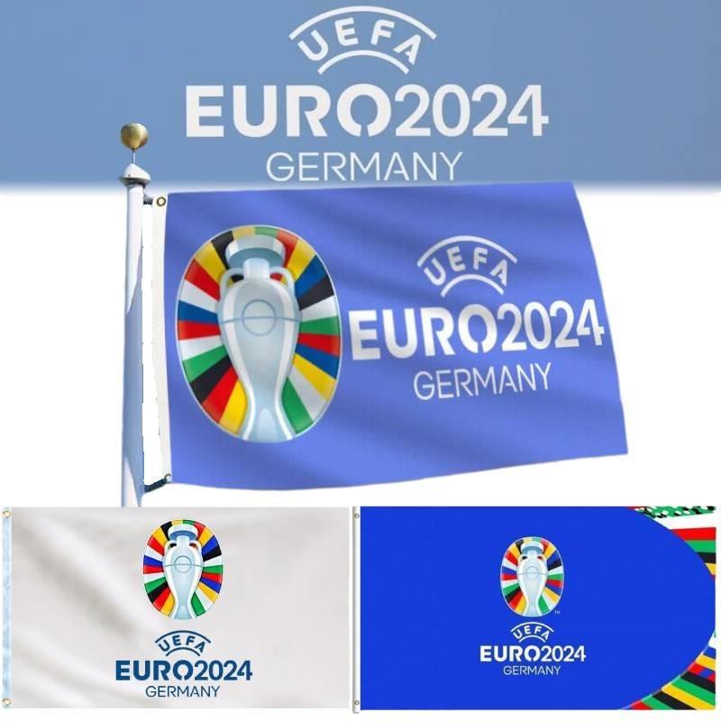 Durable Polyester 2024 Euro Cup Team Flag For Soccer Fans Vibrant Banner