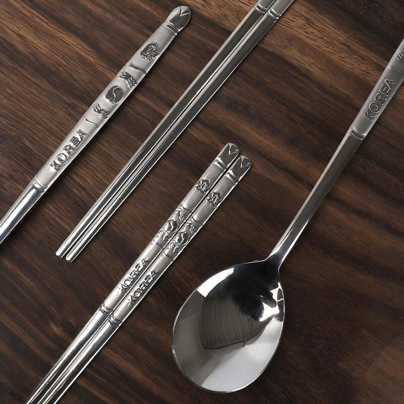 Korean-made Korean cutlery set for 2 (choose one design) Songhak