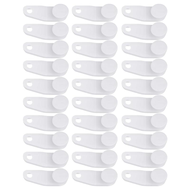 30/60Pcs Curtain Track Gliders Hooks White Traverses Rod Slides Replacement Parts for Window Shower Drapery Curtain