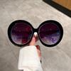Oversized Round Sunglasses Women Trendy Vintage Gradient Goggle Sun Glasses Fashion Luxury Brand Design Shades Eyewear