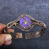Copper Purple Turquoise Handmade Copper Wire Wrap Cuff Bangle Adjustable G5q01