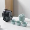 Tragbares Ru-Ofen Tee-Set 1 Gaiwan 3 Tassen Outdoor Reise Tee-Set Geschäftsgeschenk Anpassbar Freund Geburtstagsgeschenk