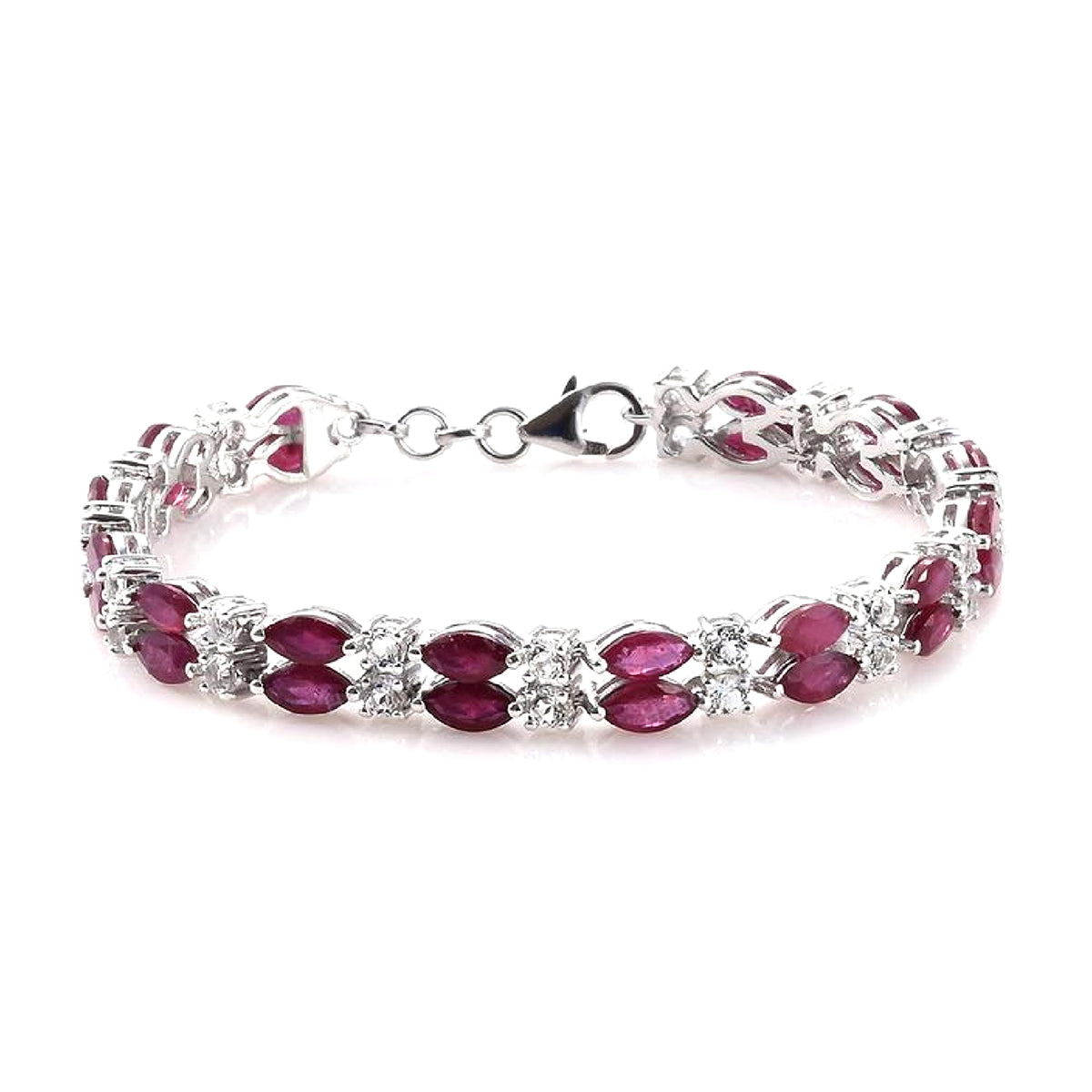 

Ruby Tennis Bracelet - 925 Sterling Silver