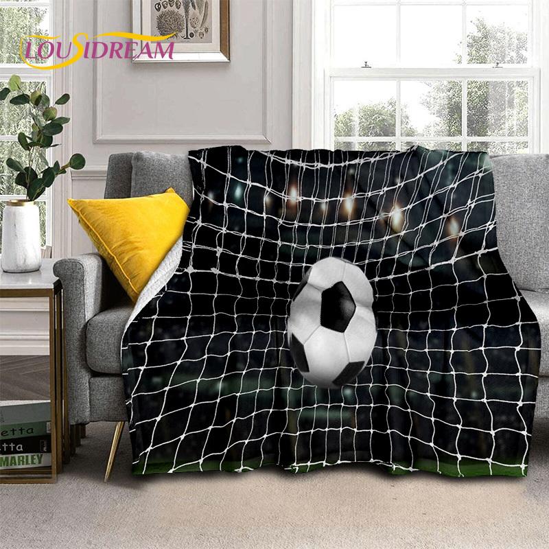29 Stil Futbol Sahası Futbol Spor Karikatür Yumuşak Battaniye, Ev Yatak Odası Yatak Kanepe Seyahat Örtüsü Çocuk Hediyesi için Yumuşak Atma Battaniye