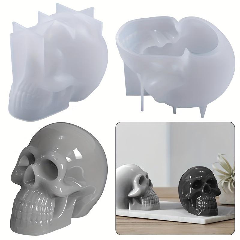 3D Skull Candle Silicone Mold DIY Halloween Decorative Candle Handmade Soap Plaster Epoxy Craft Casting Tools for Home Gifts