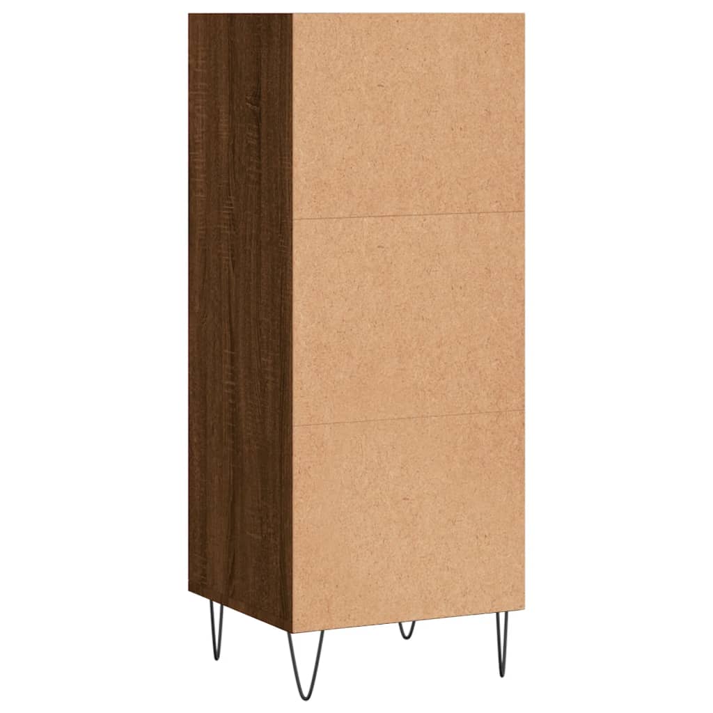 Sideboard in Brown Oak Look 13.6 x 12.8 x 35.4 Particleboard