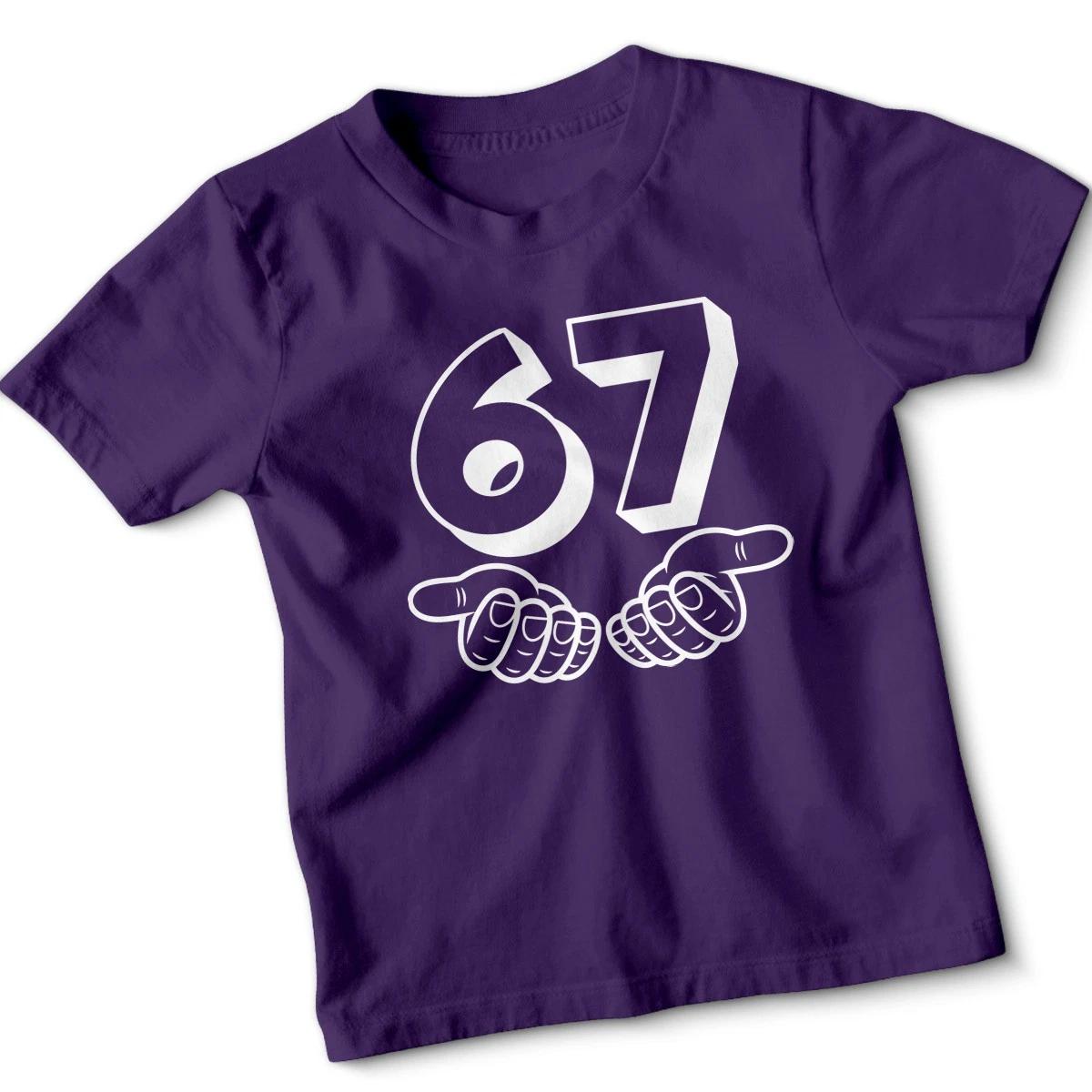 Funny 6 7 Kids Tshirt 67 67 Hands Slogan Six Seven Graphic Tee Internet Meme 150