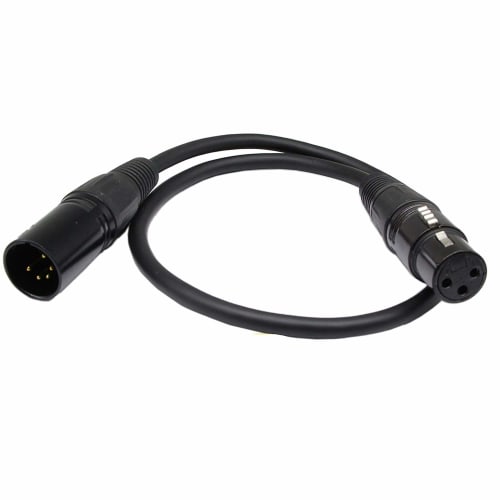 SinLoon (0.5 Meter) DMX Stage Light Cable, DJ XLR Cable, SinLoon 3-Pin Female XLR To 5-Pin Male XLR DMX Turnaround Connection for Blue Yeti Pro, Movin