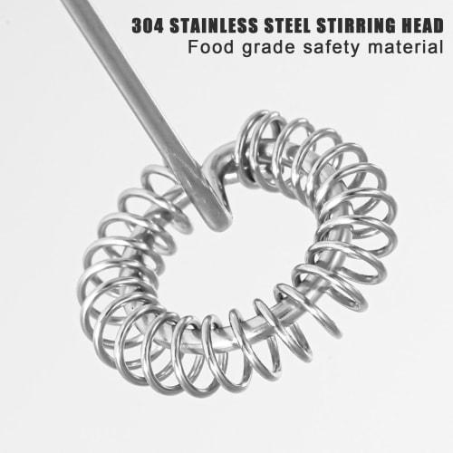 Dtharen Handheld Coffee Frother, Handheld Milk Frother - Battery-Operated Stainless Steel Electric Foam Maker, Kitchen Gadget for Milk Coffee, Latte,