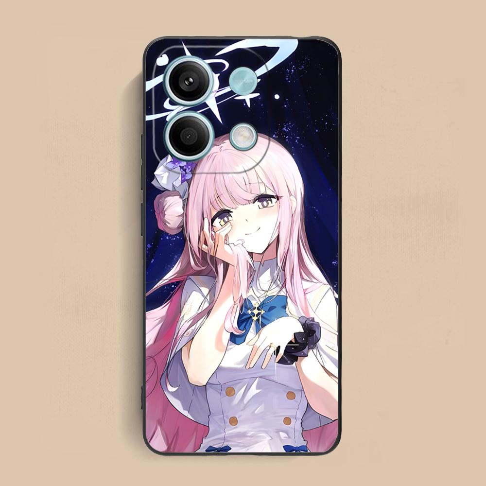 Blue Archive Misono Mika Phone Case for Xiaomi Redmi Note 14 13 12 11 S Pro Plus 4G 5G Colorful Printing Cover Smartphone Luxury