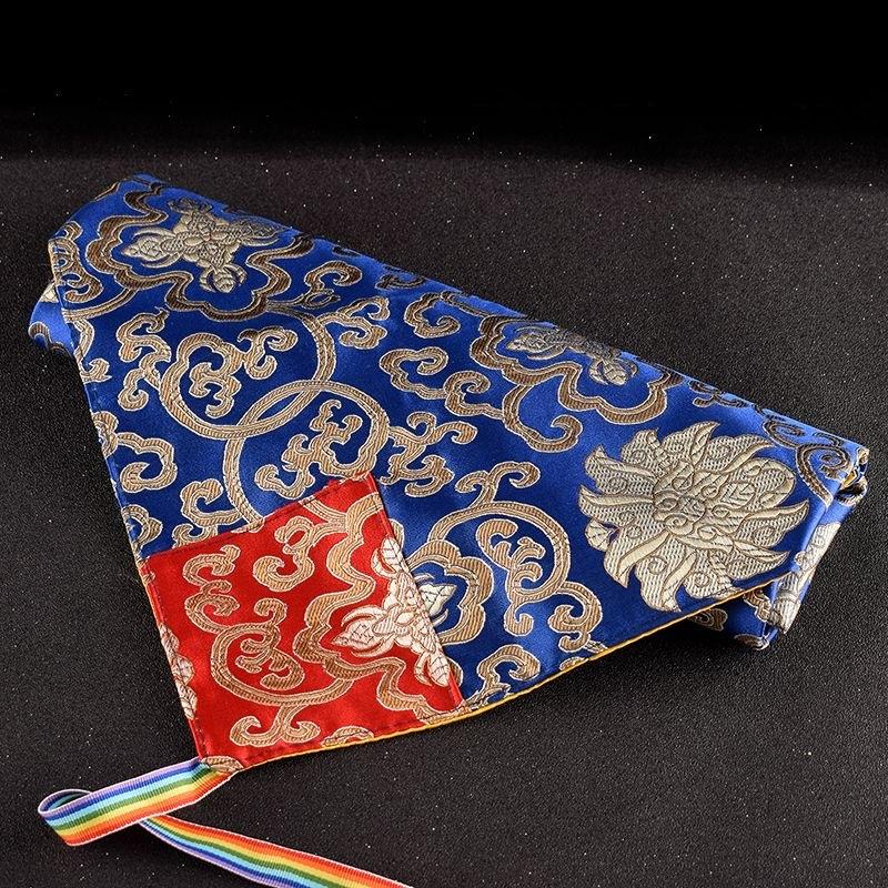 Buddhist Scripture Storage Bag, Tantric Organizer, Handicrafts, Embroidery, Satin Manza Cover, Cloth, Good Luck, Home Gift