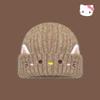 Winter warm women's knitted wool hat cute kitten versatile ear protection student fashion hat
