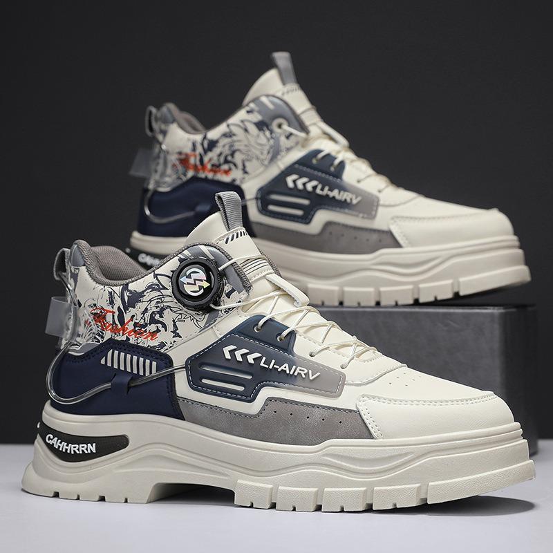 Rotating button outdoor men's tooling boots versatile thick baseplate shoes Martin boots men's