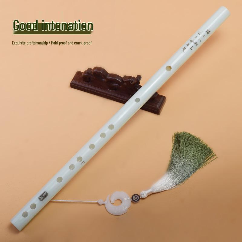 Professional Grade Drop-Resistant Imitation Jade Flute, Crack-Resistant, Adult & Student Performance, F Key