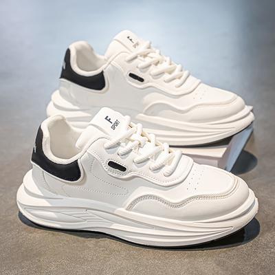 Men's Shoes Spring Fashion Casual Shoes New High-rise Running Sports Shoes Men's Blue Thick Sole Ins Trendy Shoes Daddy Shoes