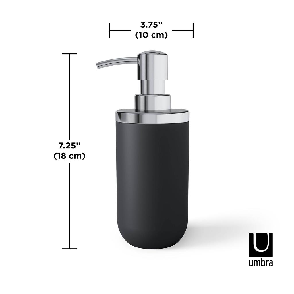 Umbra JUNIP Soap Pump Shampoo W7 X D10 X 21008027152 Dispenser, Black, 18cm,