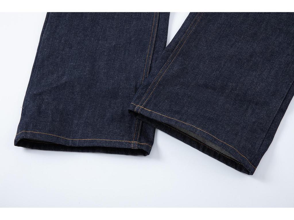 2026 Unisex American Denim Workwear Set: Sapphire Jacket & Loose Straight-Leg Pants