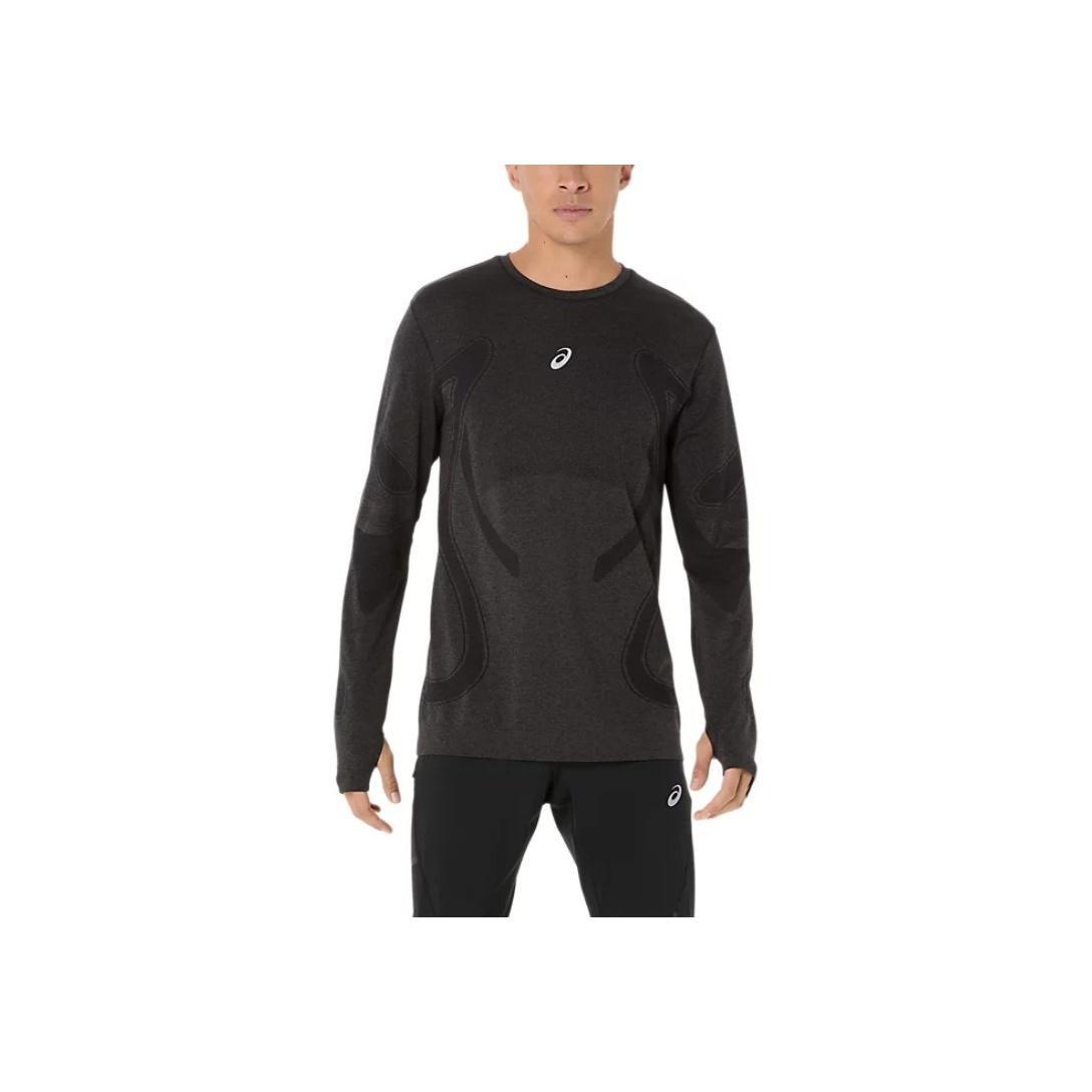 Asics Мужская футболка Road Actibreeze™ Удобная Универсальная Модная с длинным рукавом Топы Черный 2011D356-001 XL