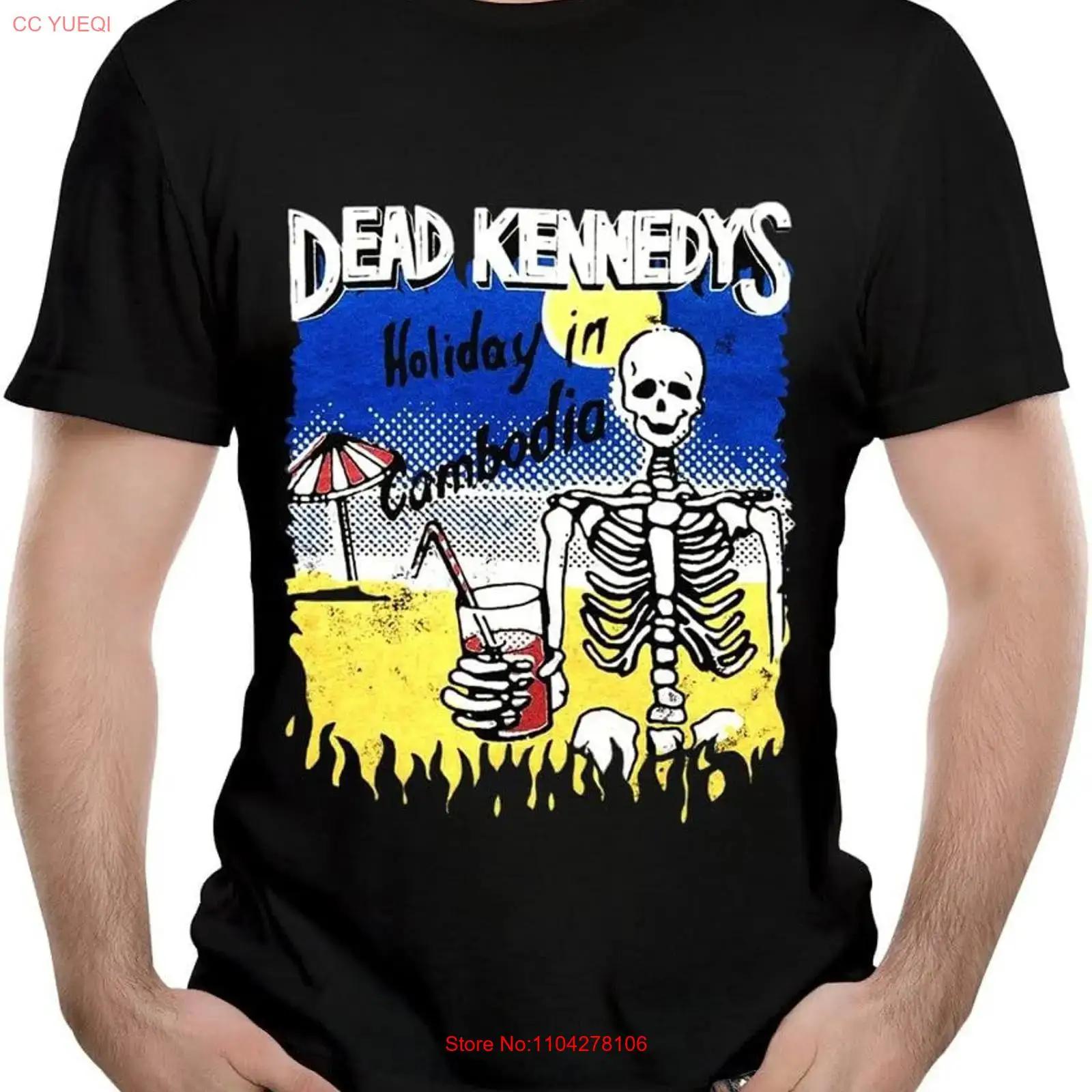 

Dead Kennedys Men Cambodian Skeleton Black T shirt Size S 5XL vintage Washed Slightly Comfortable Unisex Top For Everyday Wear 5XL різнокольоровий