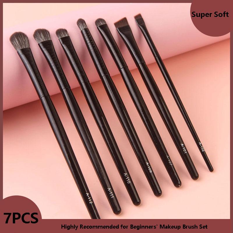 7PCS Natural Material Professional Makeup Brush Set Eye Shadow Powder Foundation Blush Contour Shadow Beauty Tool