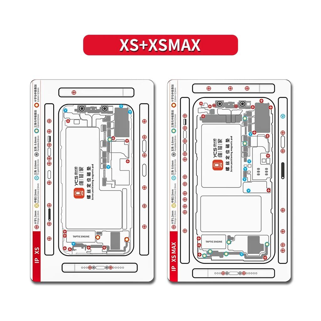 YCS Screw Storage Magnetic Pad For iPhone X XR XS 11 12 13 14 15 16 PRO MAX PLUS MINI Screw Memory Pad Storage Repair Tools