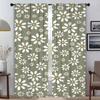 Flower Tulle for Bedroom Modern Living Room Curtains 2 Pieces Partition Halloween Decoration Blackout Curtain Shades Kitchen