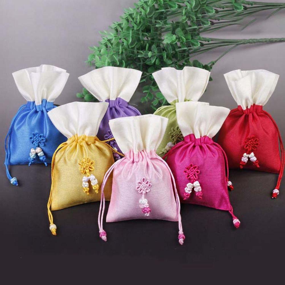 Chinese Knot Chinese Style Sachet Candy Bag Jewelry Packaging Bag Gift Tassel Small Pouch  Birthday