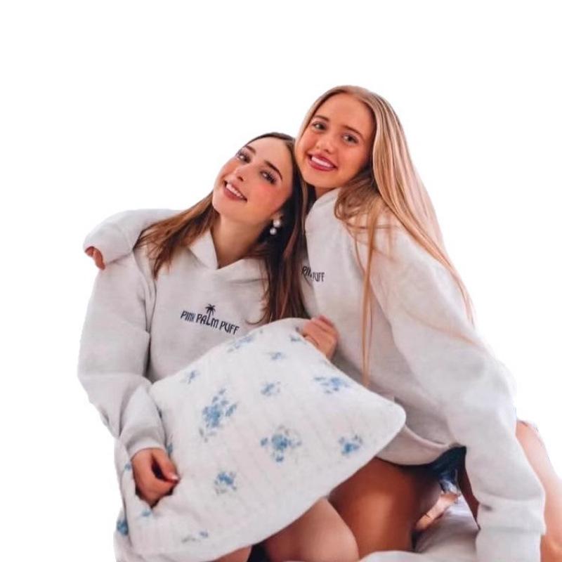 2025 Women's Drop Shoulder Hawaii Hibiscus Hoodie – Trendy European Size