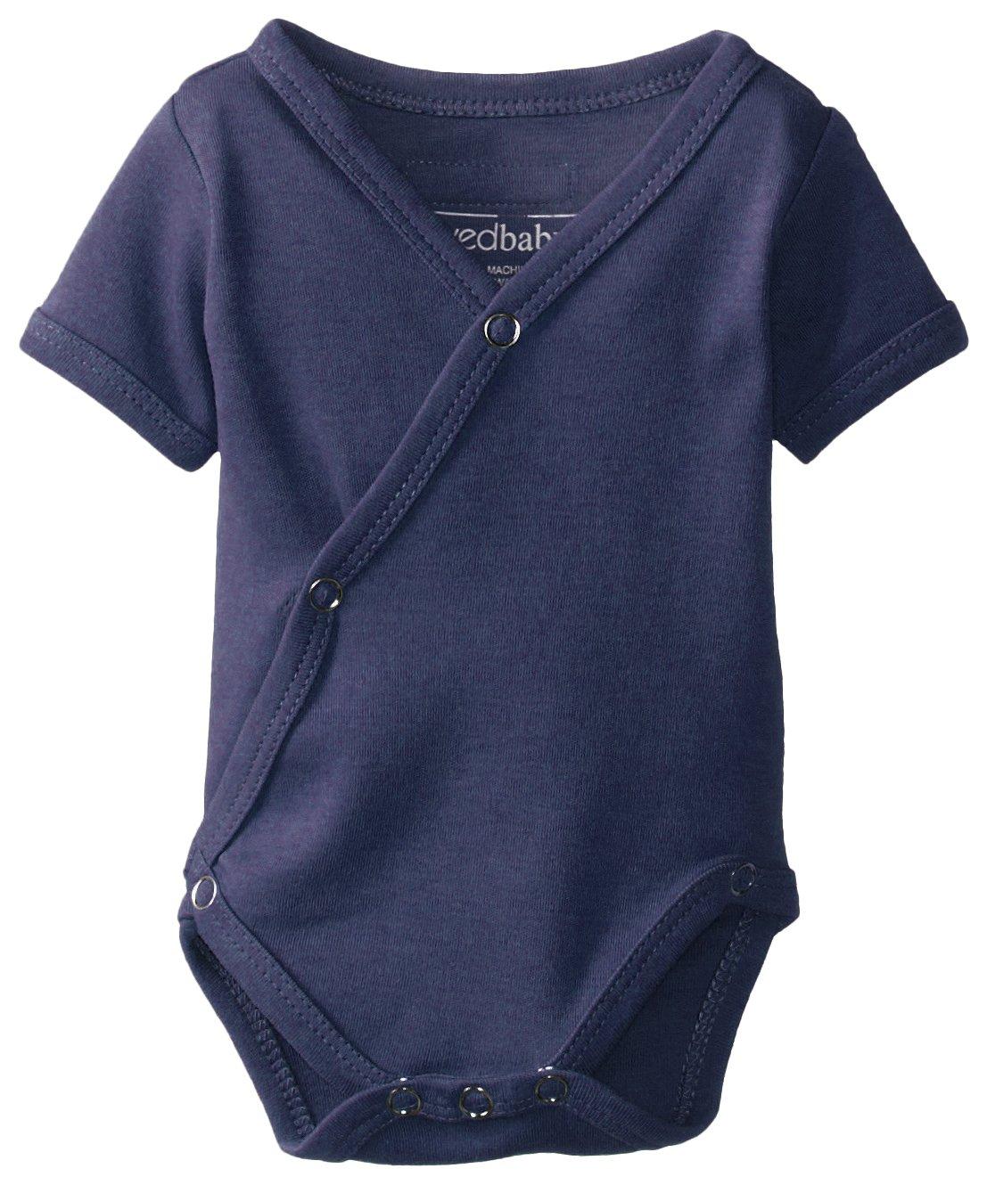 

Organic Kimono Bodysuit Baby Navy L ovedbaby (Short Sleeves) ocb-338 (0-3M)