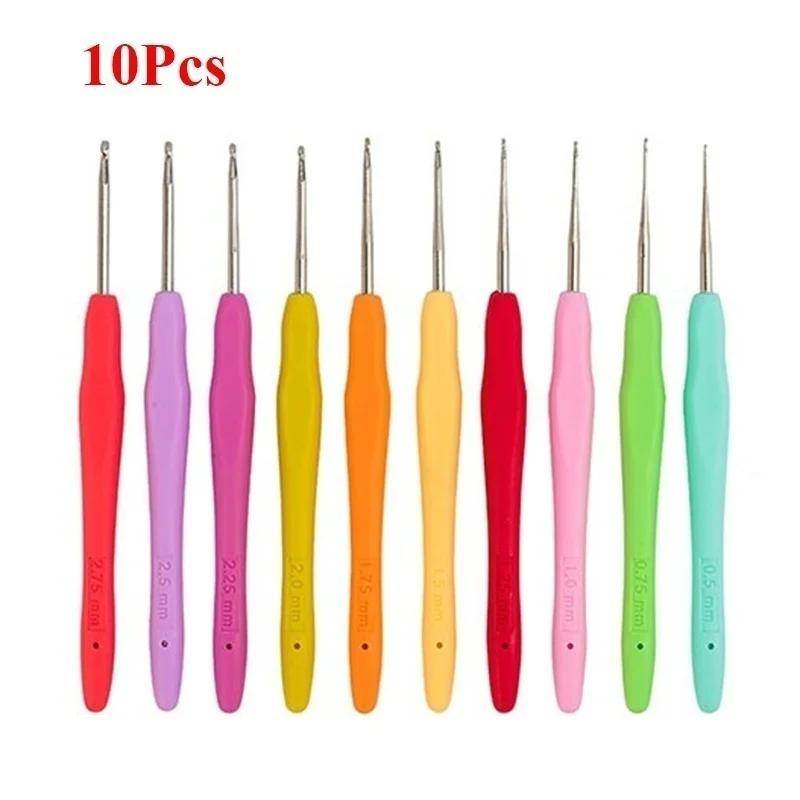 

10/12/29/100Pcs Aluminum Crochet Hook Set Sweater Knit Weave Tools Set Knitting Sewing Craft Sewing Needle Set Kit
