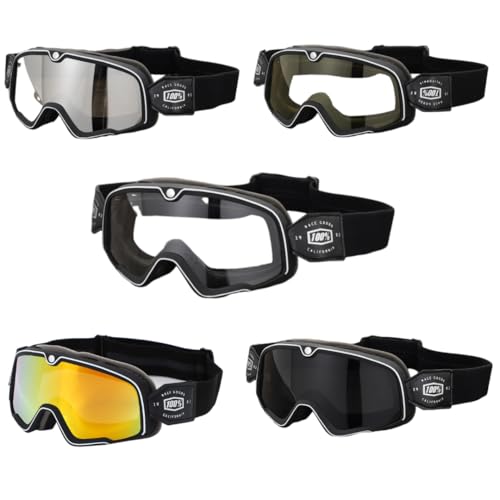 [pianarte] Goggles for Motorcycles, Jet Skis, Off-road, Motorcycle Goggles, UV Protection, Anti-slip, Compatible with Glasses, Compatible with He